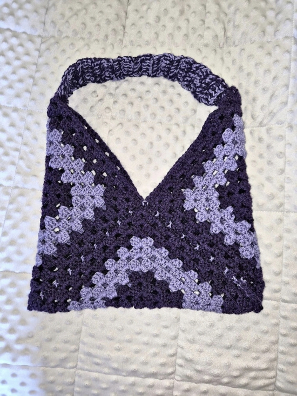 Purple Crochet Mini Bag
